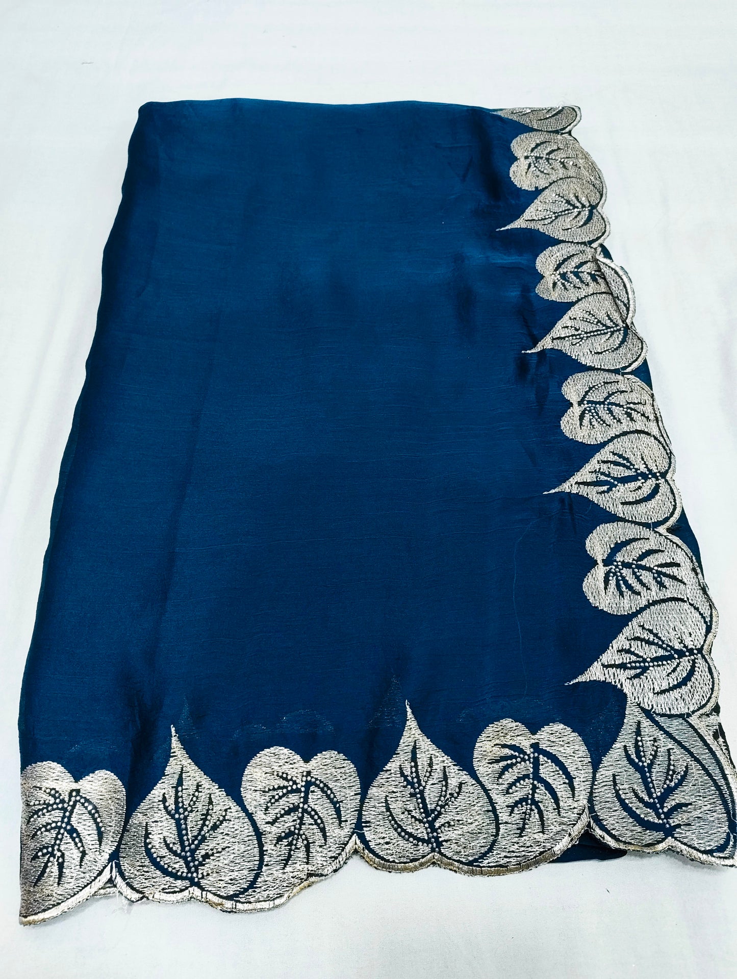 Satin Silk Chiffon Embroidery Work & Siroski Work SC301