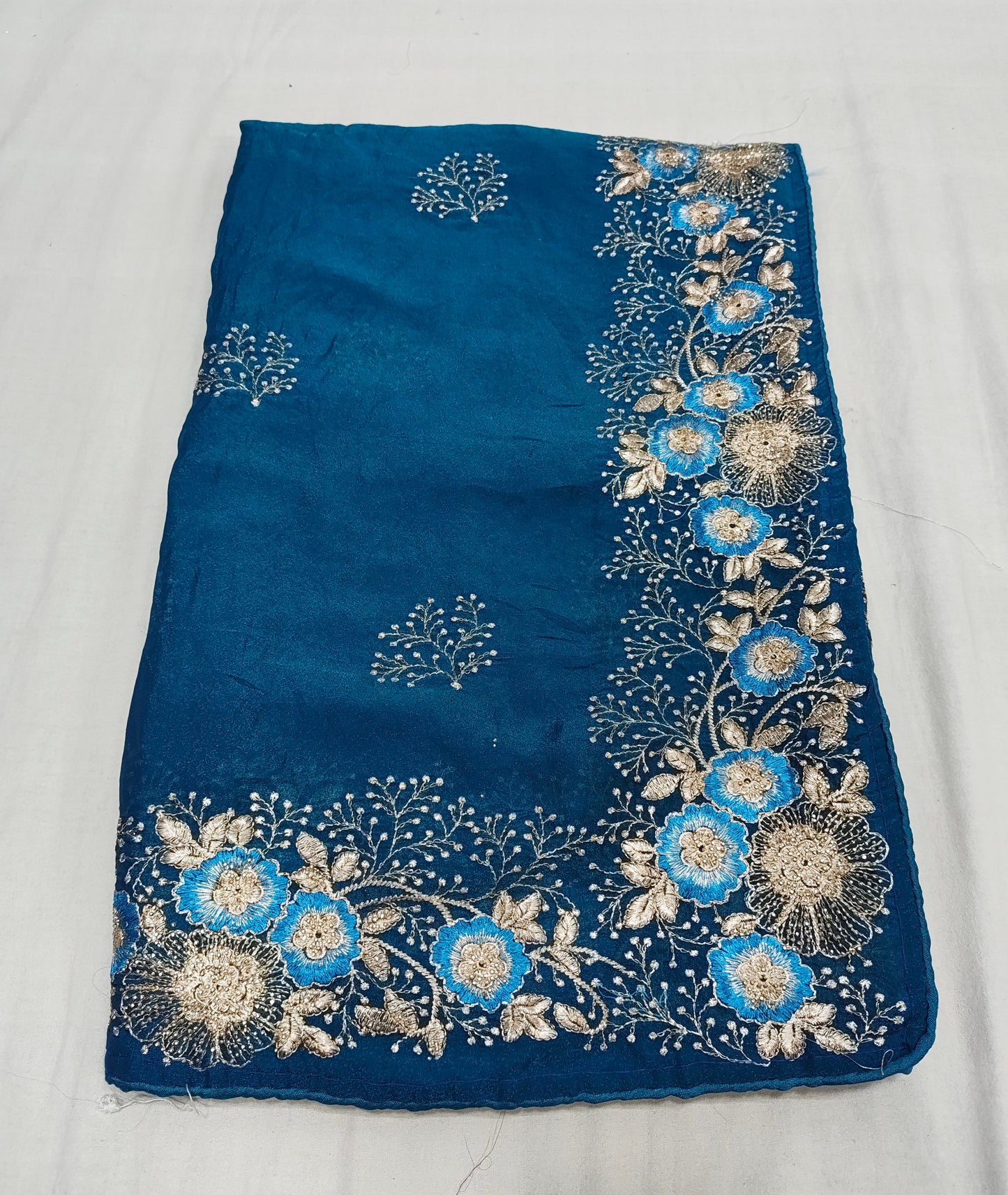 Tissue Silk Embroidery Work & Siroski Work NC202