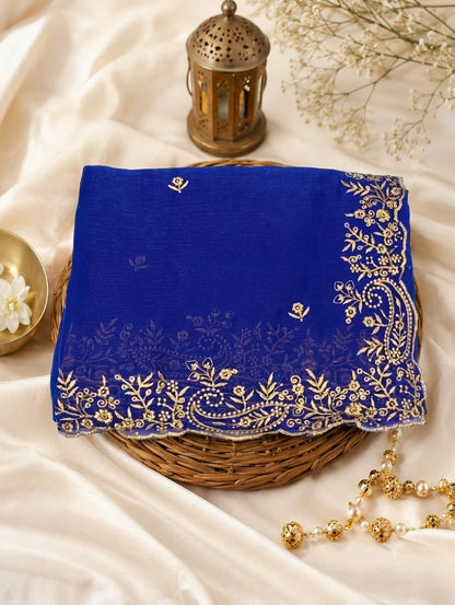 Trending Fendi Chiffon Keri Design Saree