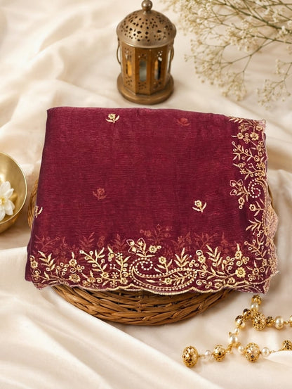 Trending Fendi Chiffon Keri Design Saree
