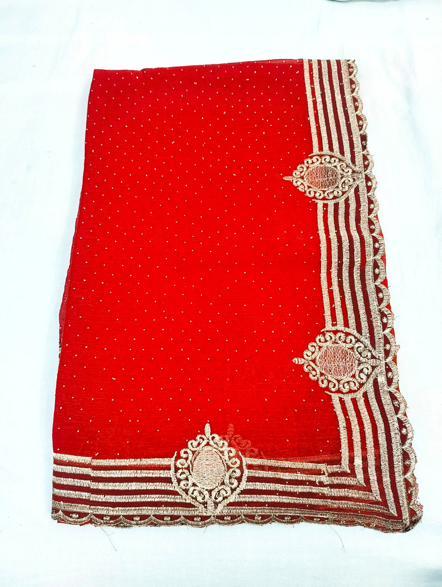 Fendi Chiffon Embroidery & Siroski Work Saree FC101