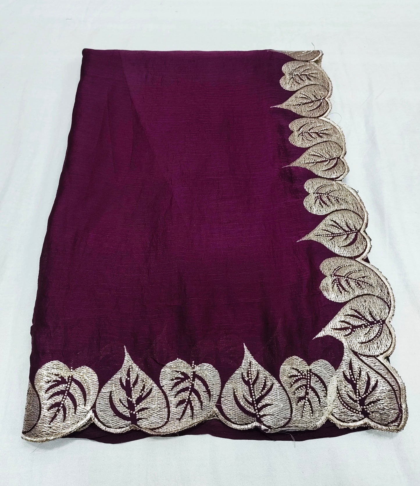 Satin Silk Chiffon Embroidery Work & Siroski Work SC301
