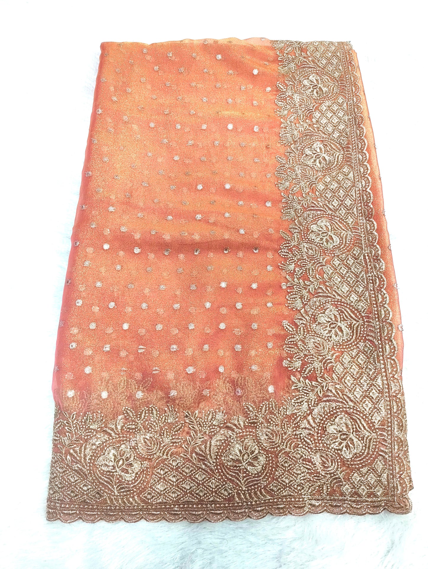 Silk Jacquard Heavy Embroidery Saree NCB204