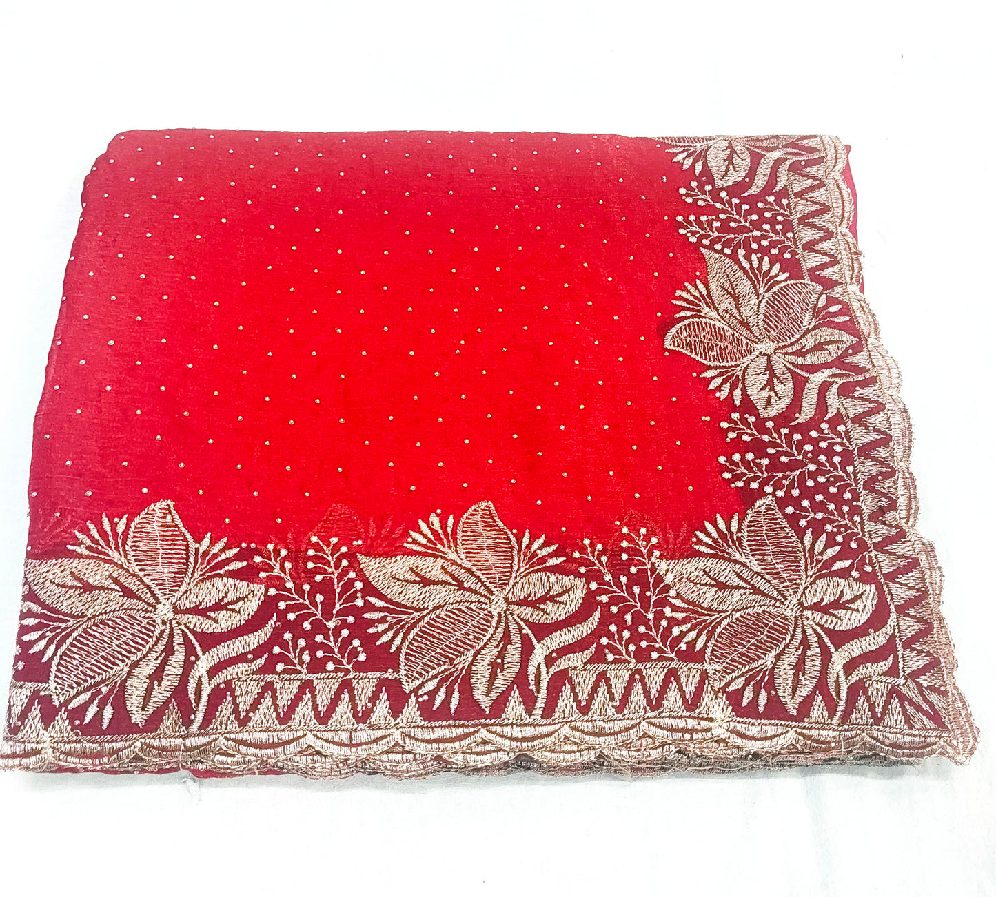 Fendi Chiffon Embroidery & Siroski Work Saree FC104
