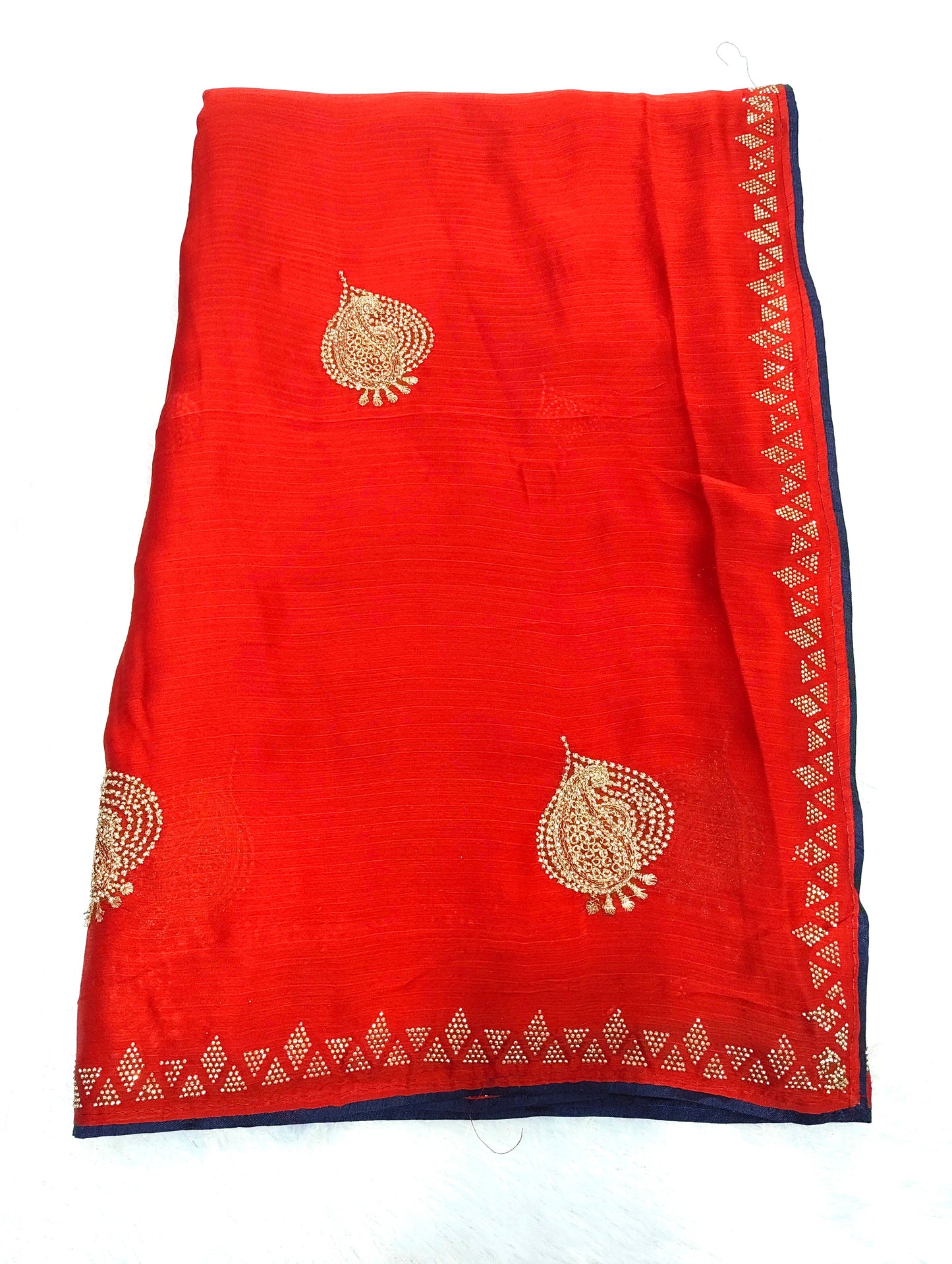 Satin Silk  Embroidery Work & Siroski Work SC307