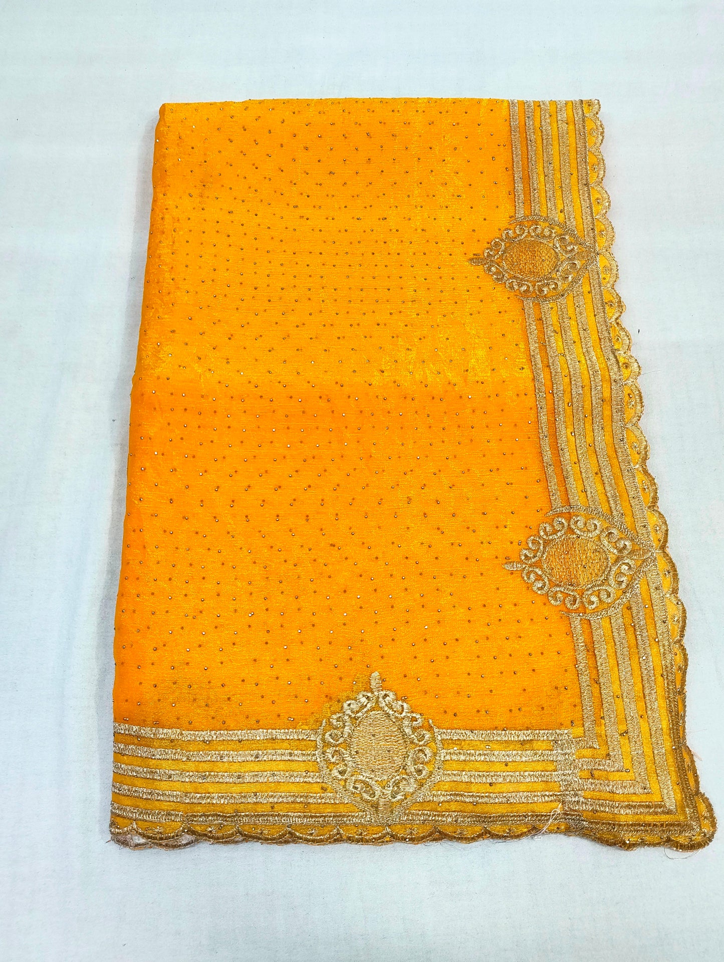 Fendi Chiffon Embroidery & Siroski Work Saree FC101