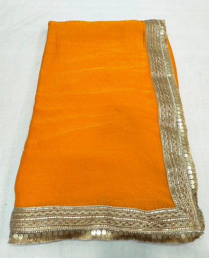 Fendi Chiffon Sequence Embroidery Border FC104