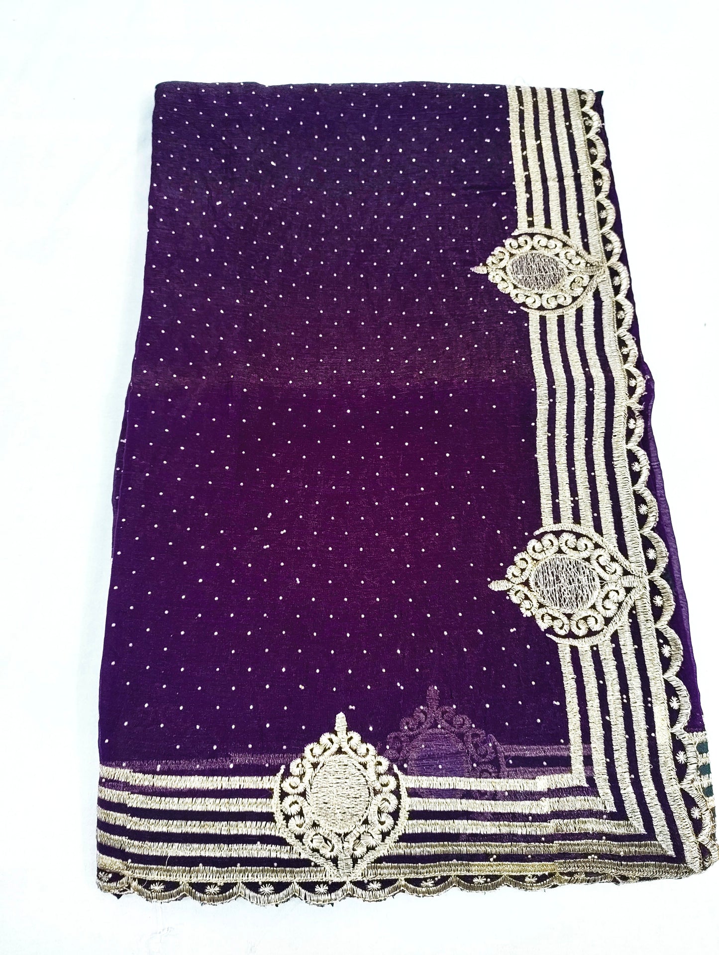 Fendi Chiffon Embroidery & Siroski Work Saree FC101
