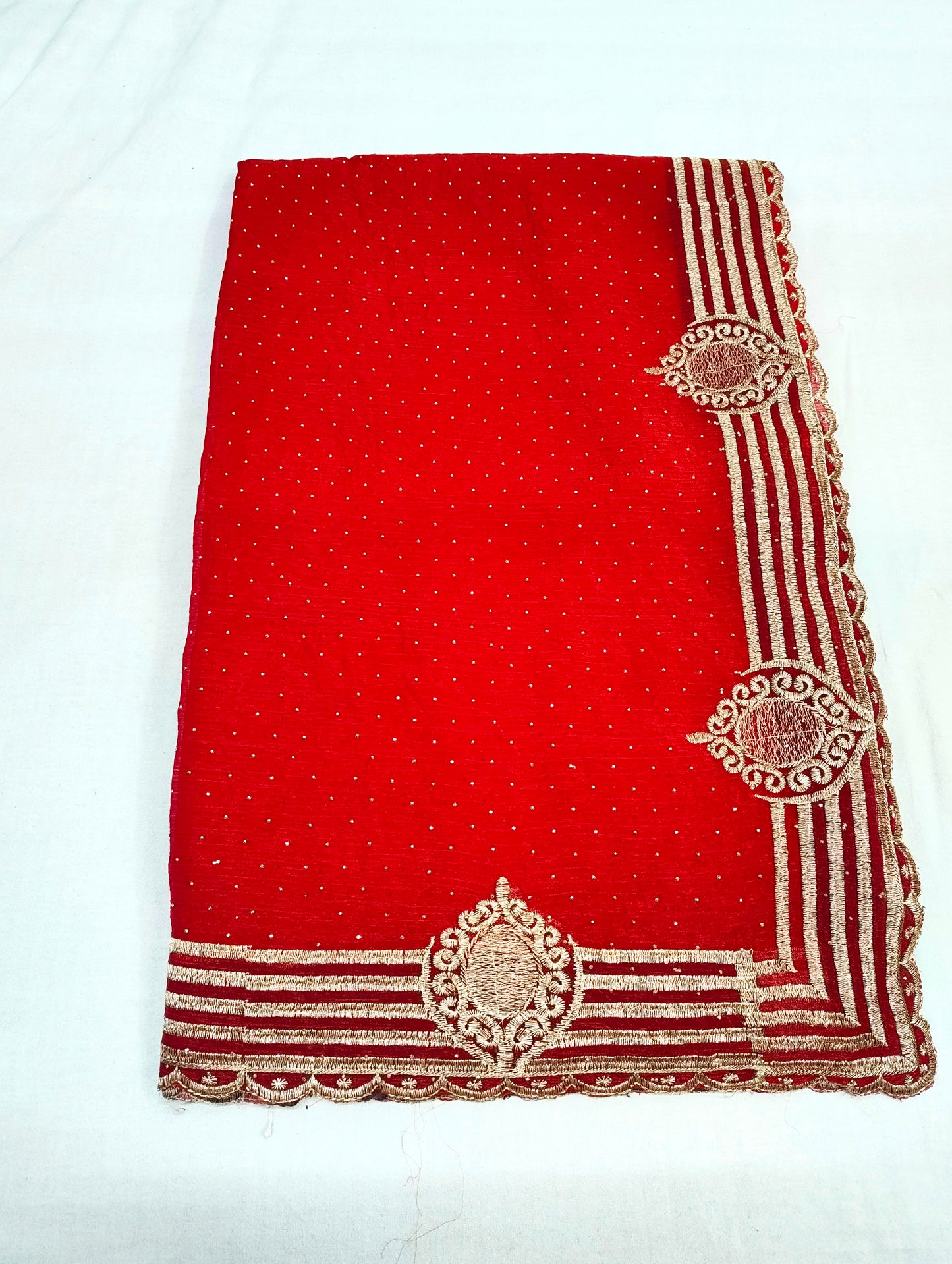 Fendi Chiffon Embroidery & Siroski Work Saree FC101