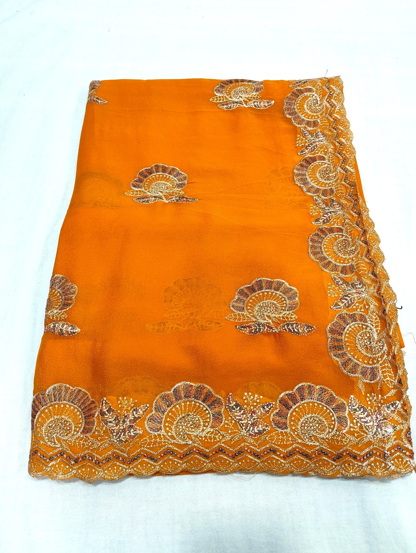 Chocolate Silk Multi Embroidery Work & Siroski Diamond Work SG501