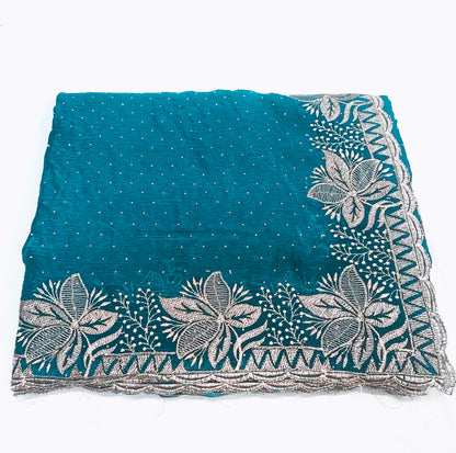 Fendi Chiffon Embroidery & Siroski Work Saree FC104