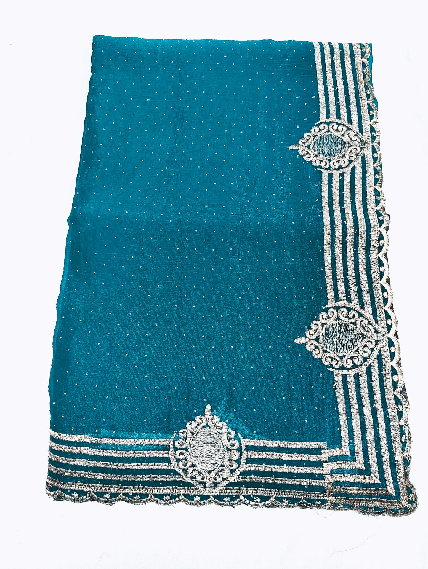 Fendi Chiffon Embroidery & Siroski Work Saree FC101