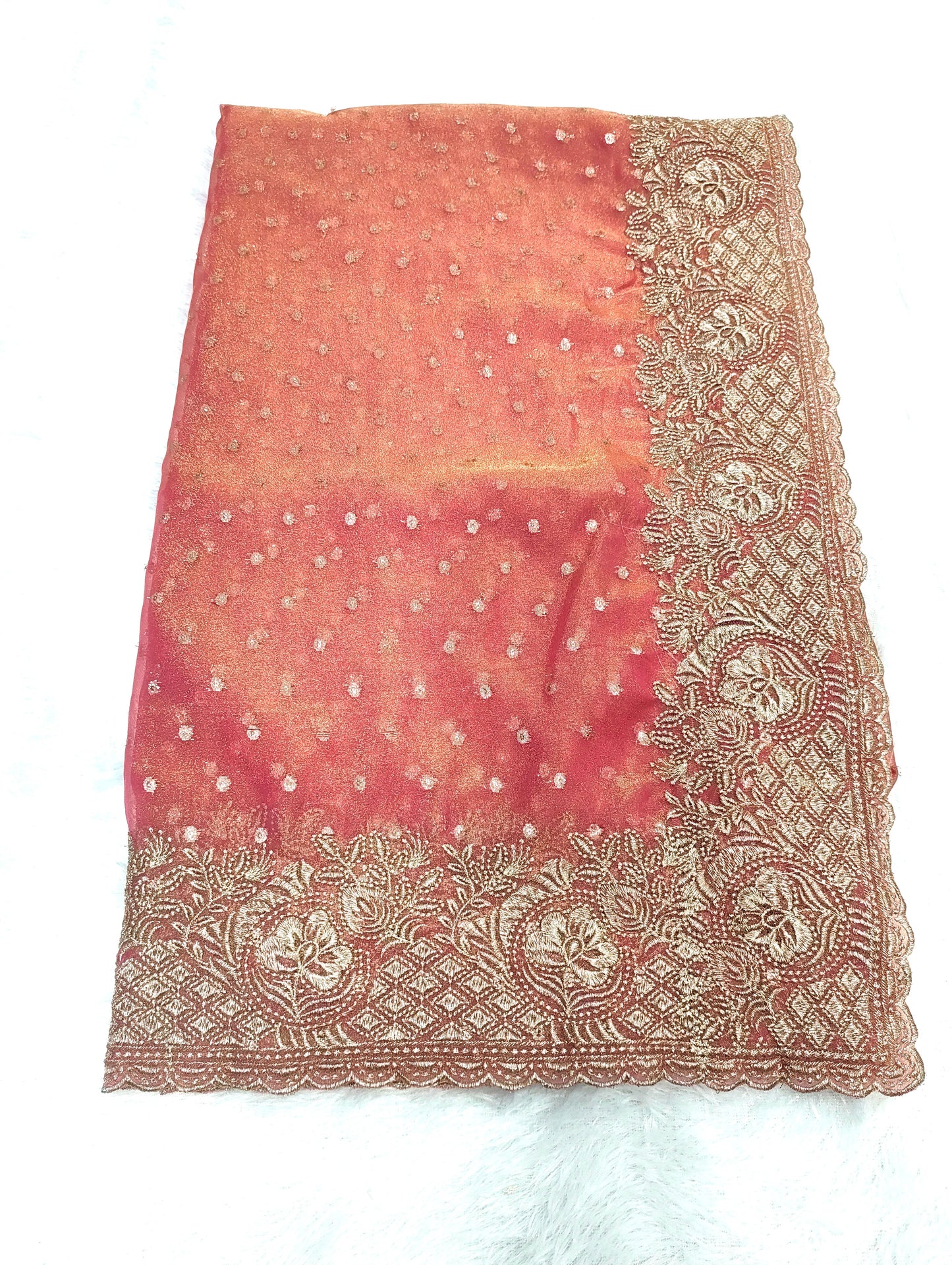 Silk Jacquard Heavy Embroidery Saree NCB204