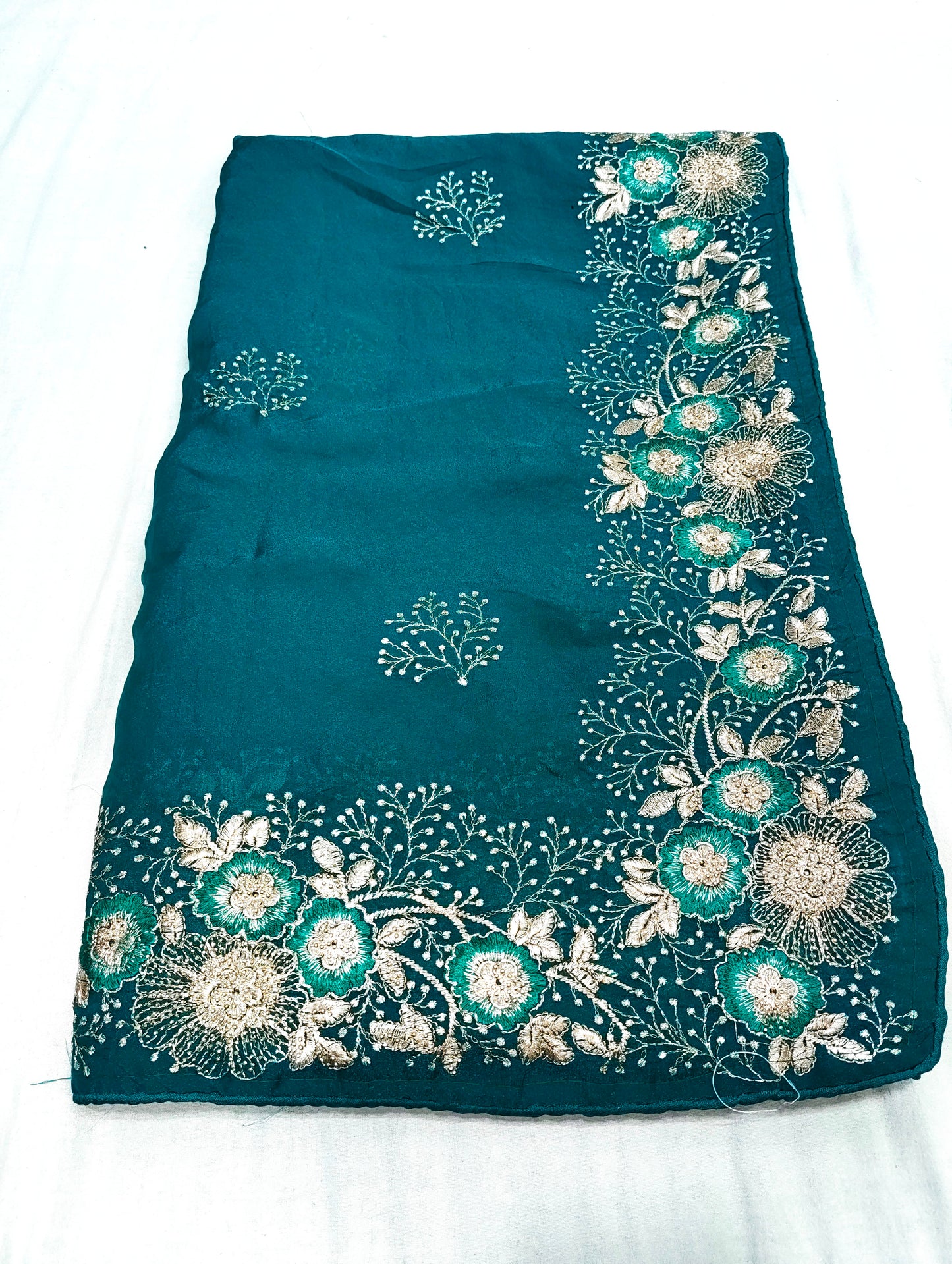 Tissue Silk Embroidery Work & Siroski Work NC202